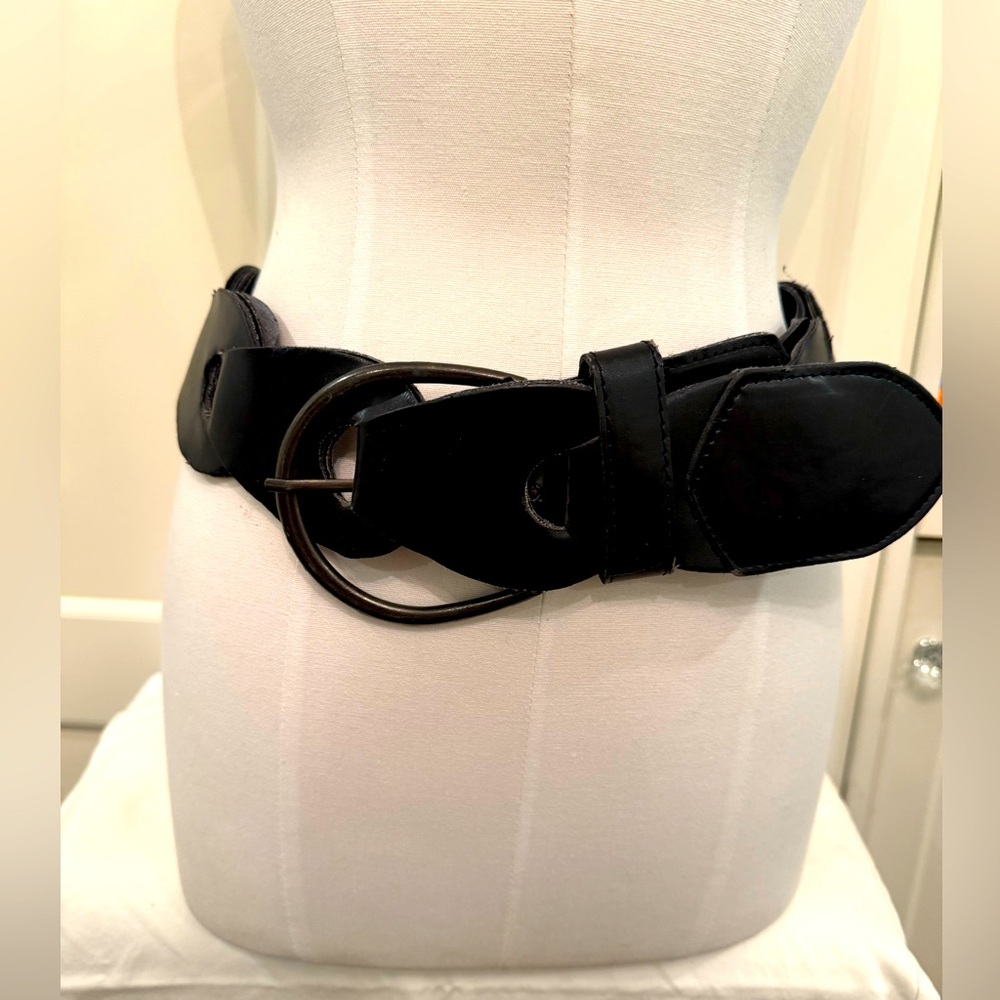 Women’s Size Small Faux Leather Black Belt